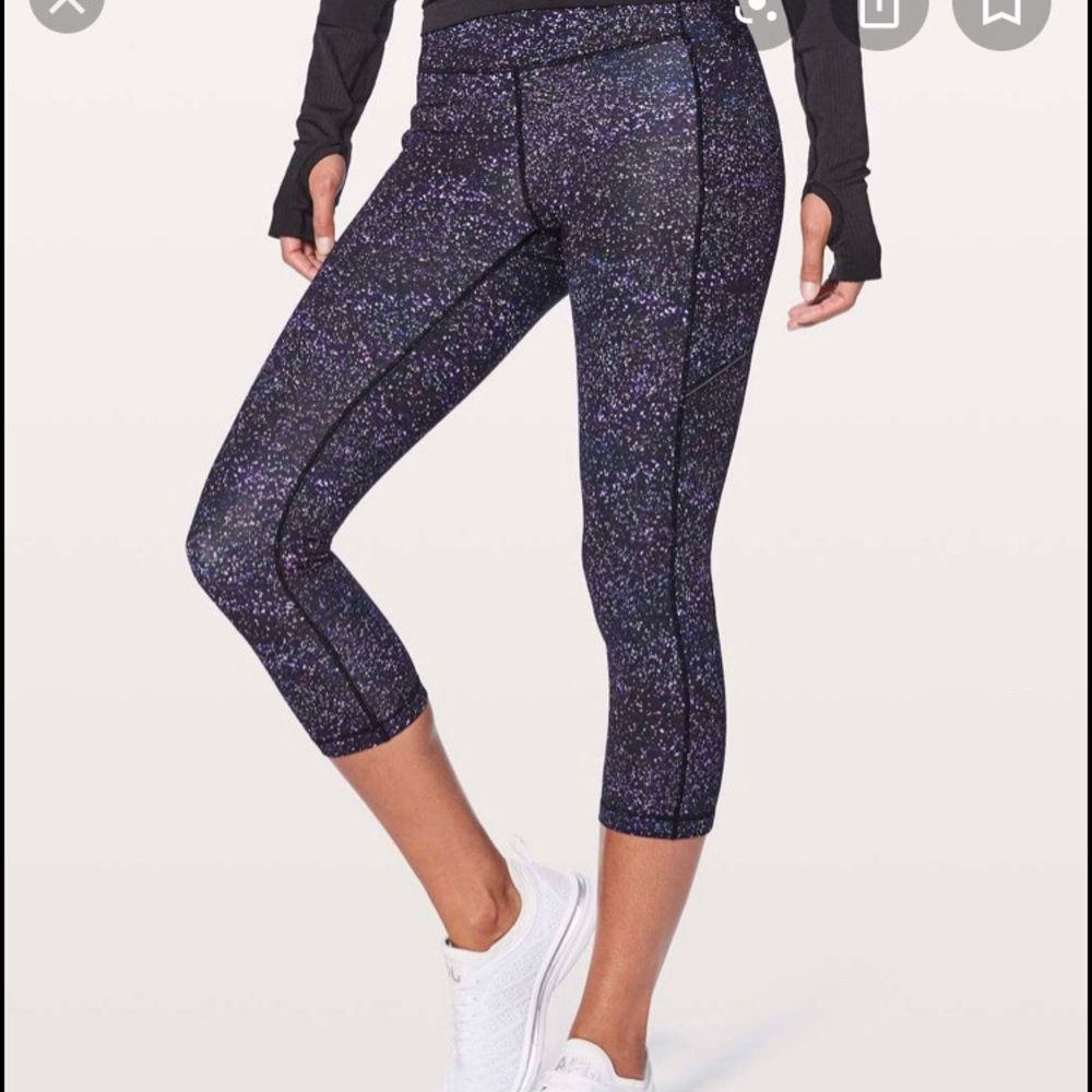 Lululemon High Rise Crop Leggings Tights Pants